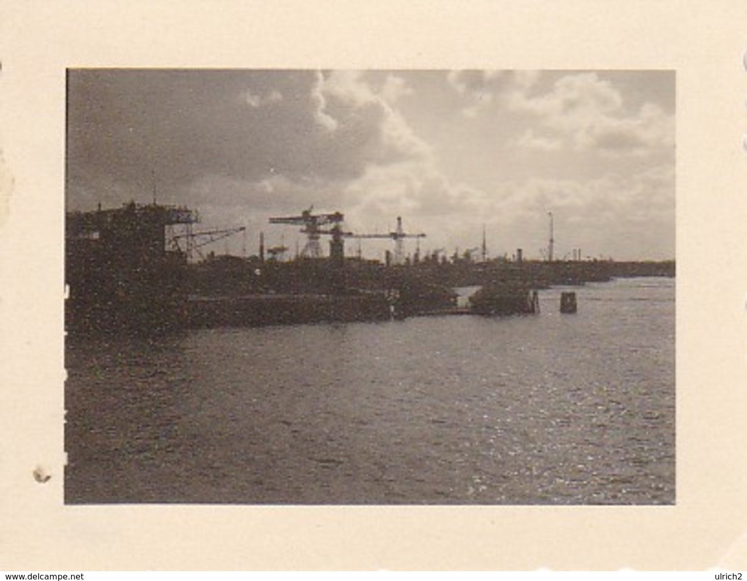 Foto Hamburg Hafen - Werften - Ca. 1940 - 5,5*4cm (40386) - Orte