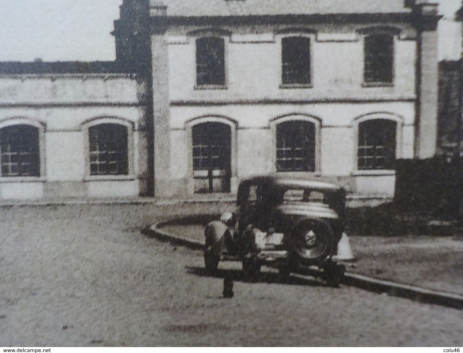 1937 CP Plombières La Gare Ancienne Automobile Garçons Qui Posent - Plombières