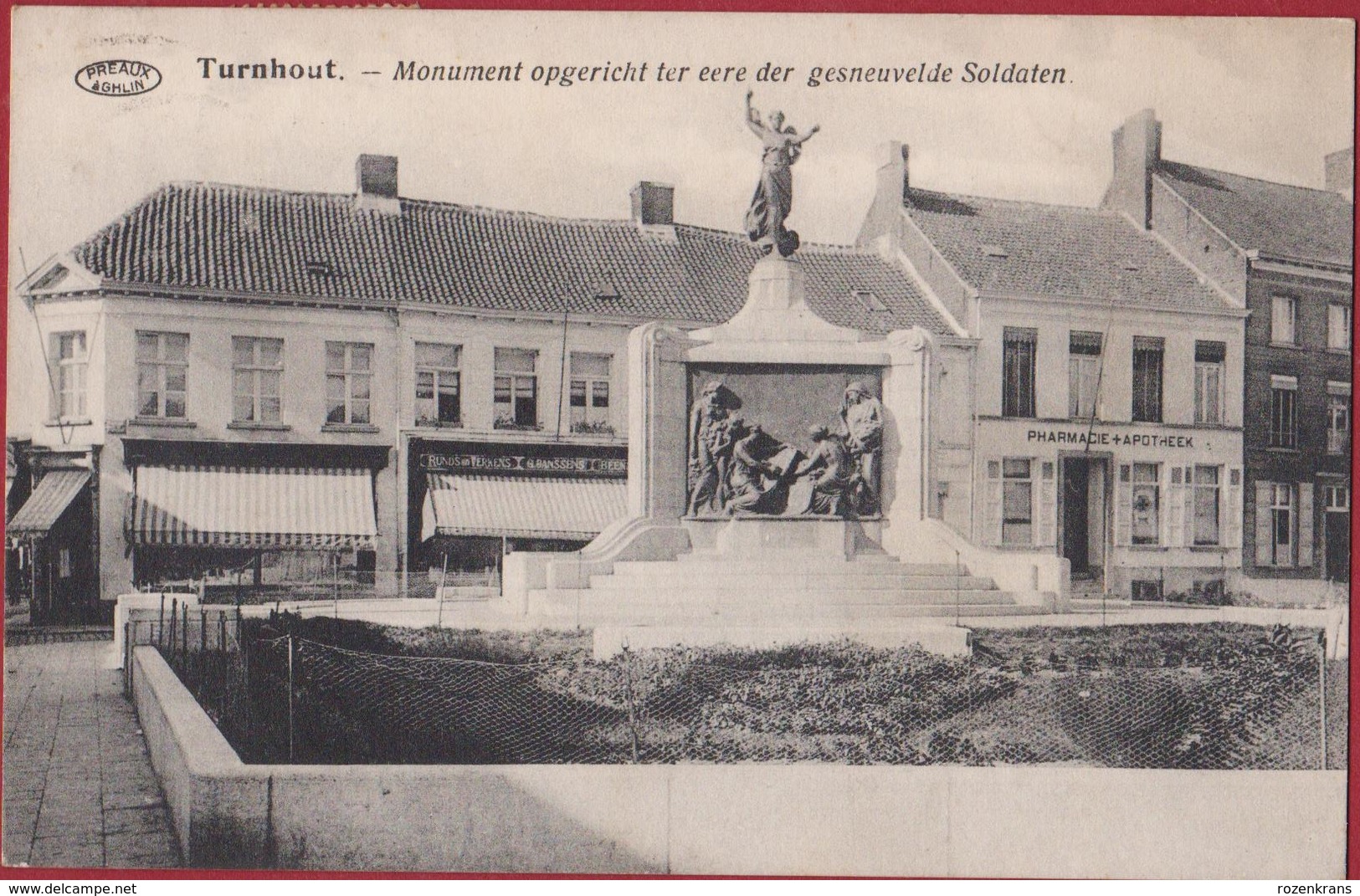 Turnhout Monument Opgericht Der Gesneuvelde Soldaten WW1 WWI World War 1 Memorial Premiere Guerre Mondiale - Turnhout