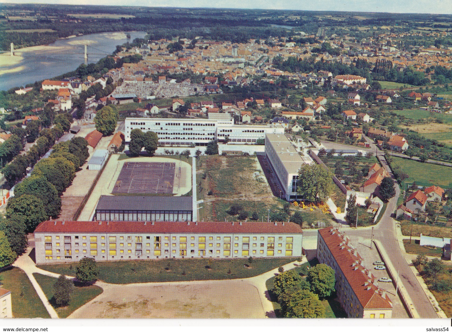 58) COSNE-SUR-LOIRE : Vue Aérienne - Le Lycée - Cosne Cours Sur Loire