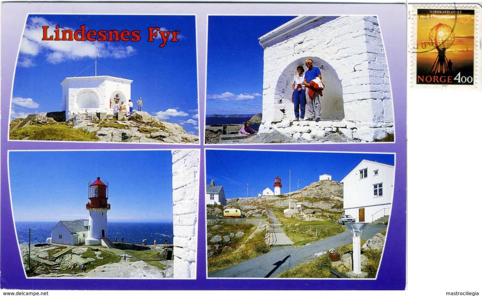 NORGE  NORWAY  NORVEGIA  LINDESNES FYR  The Lindesnes Lighthouse  Faro  Phare  Nice Stamp - Norvegia