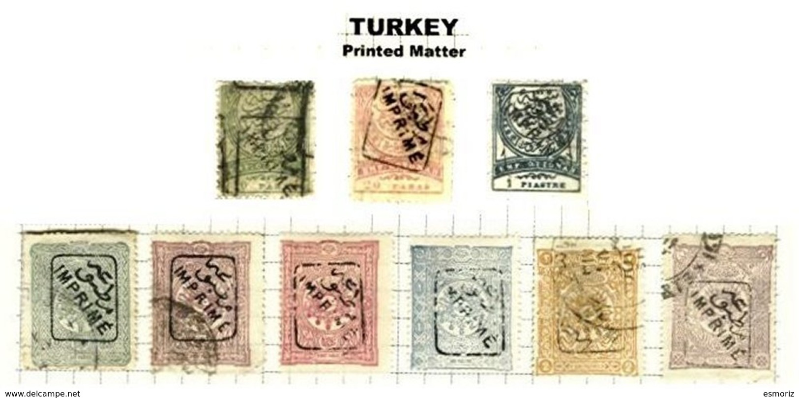 TURKEY, Discount Sale, Printed Matter, Yv 2/4, 7/11, */o M/U, F/VF, Cat. &euro; 2,400 - Newspaper Stamps