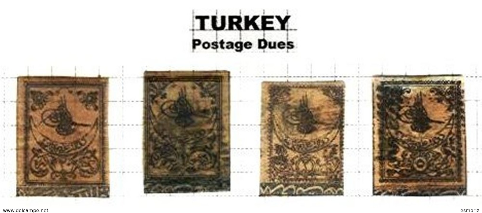 TURKEY, Discount Sale, Postage Dues, Yv 1/4, Used, F/VF, Cat. &euro; 770 - Strafport