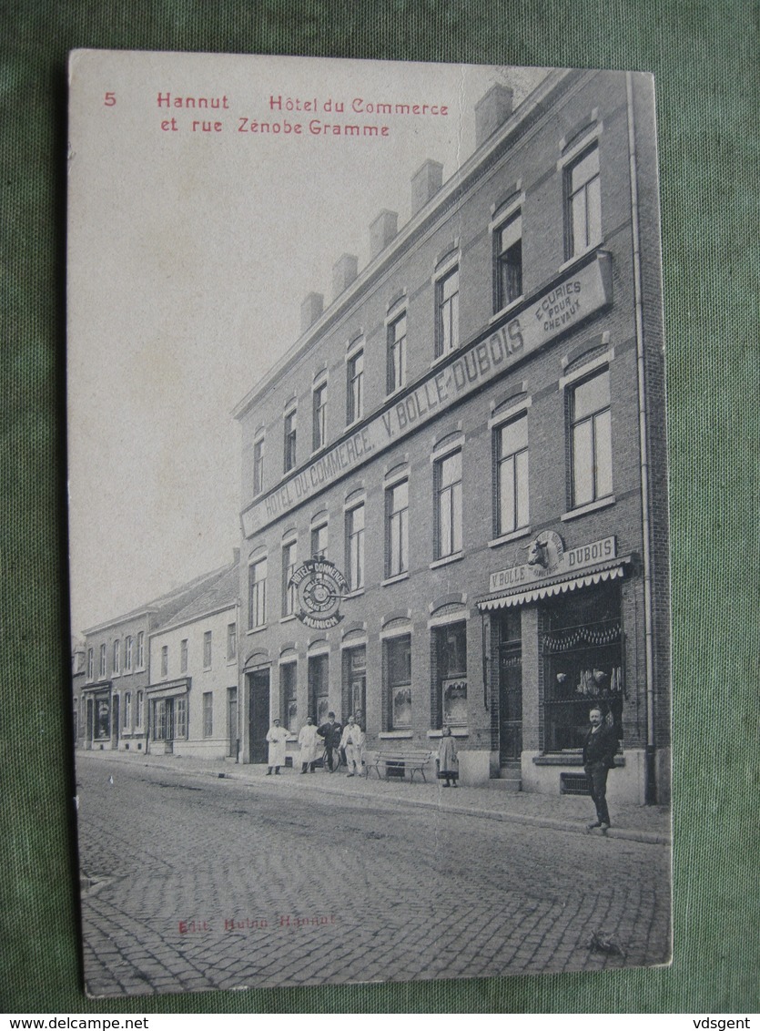 HANNUT - HOTEL DU COMMERCE - RUE ZENOBE GRAMME ( Scan Recto/verso ) - Hannuit