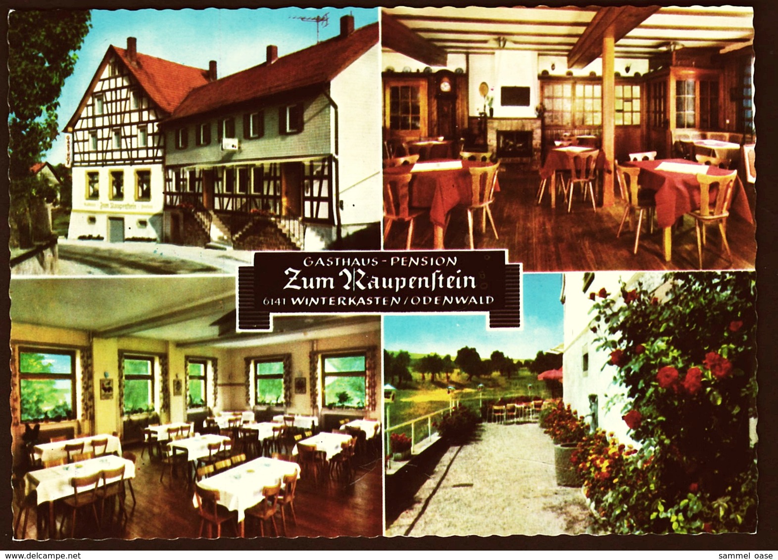 Winterkasten / Lindenfels / Odenwald  -  Gasthaus / Pension Zum Raupenstein  -  Mehrbild-Ansichtskarte Ca.1970  (10356) - Odenwald