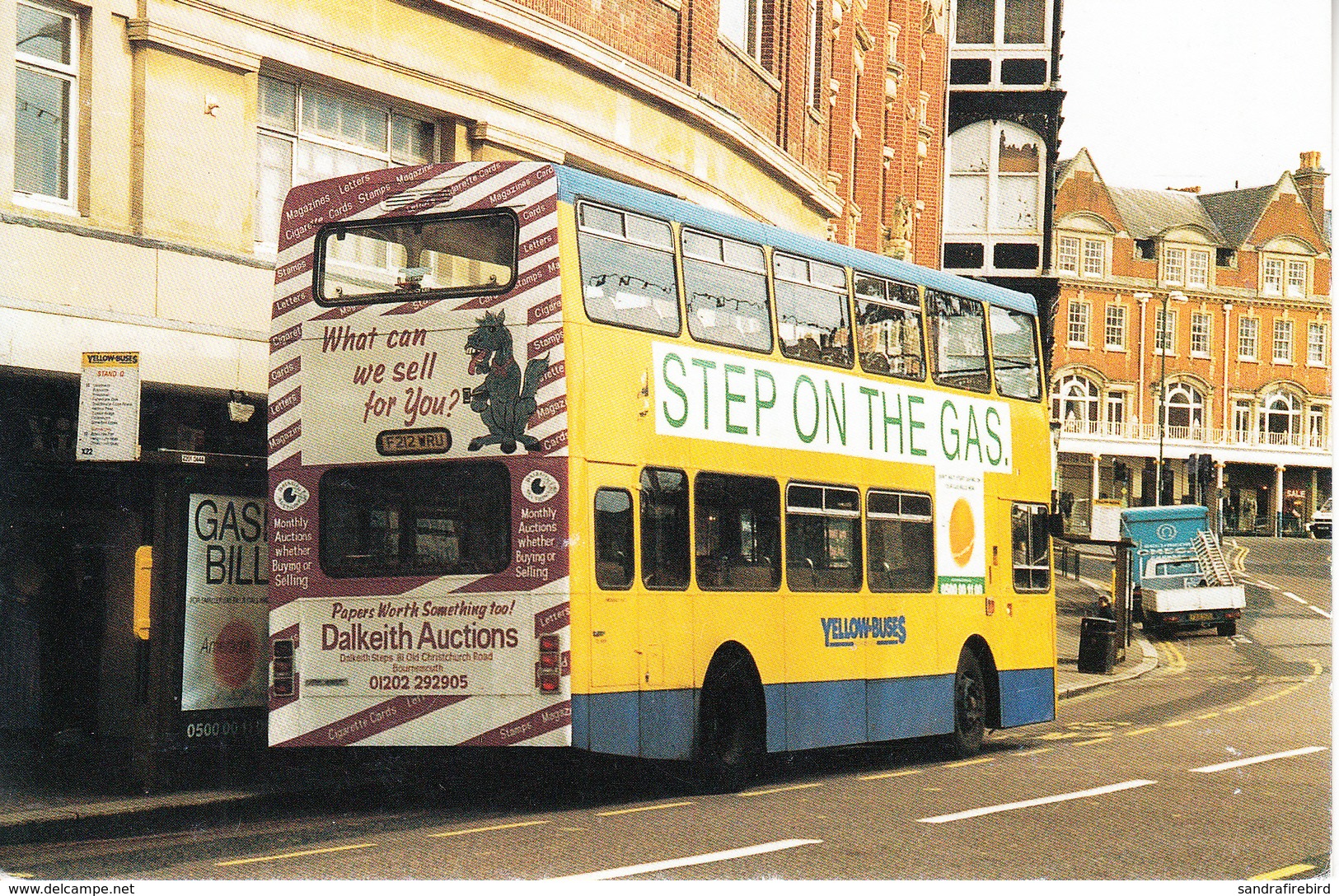 Postcard Of Bournemouth Volvo Yellow Bus (5419) - Buses & Coaches