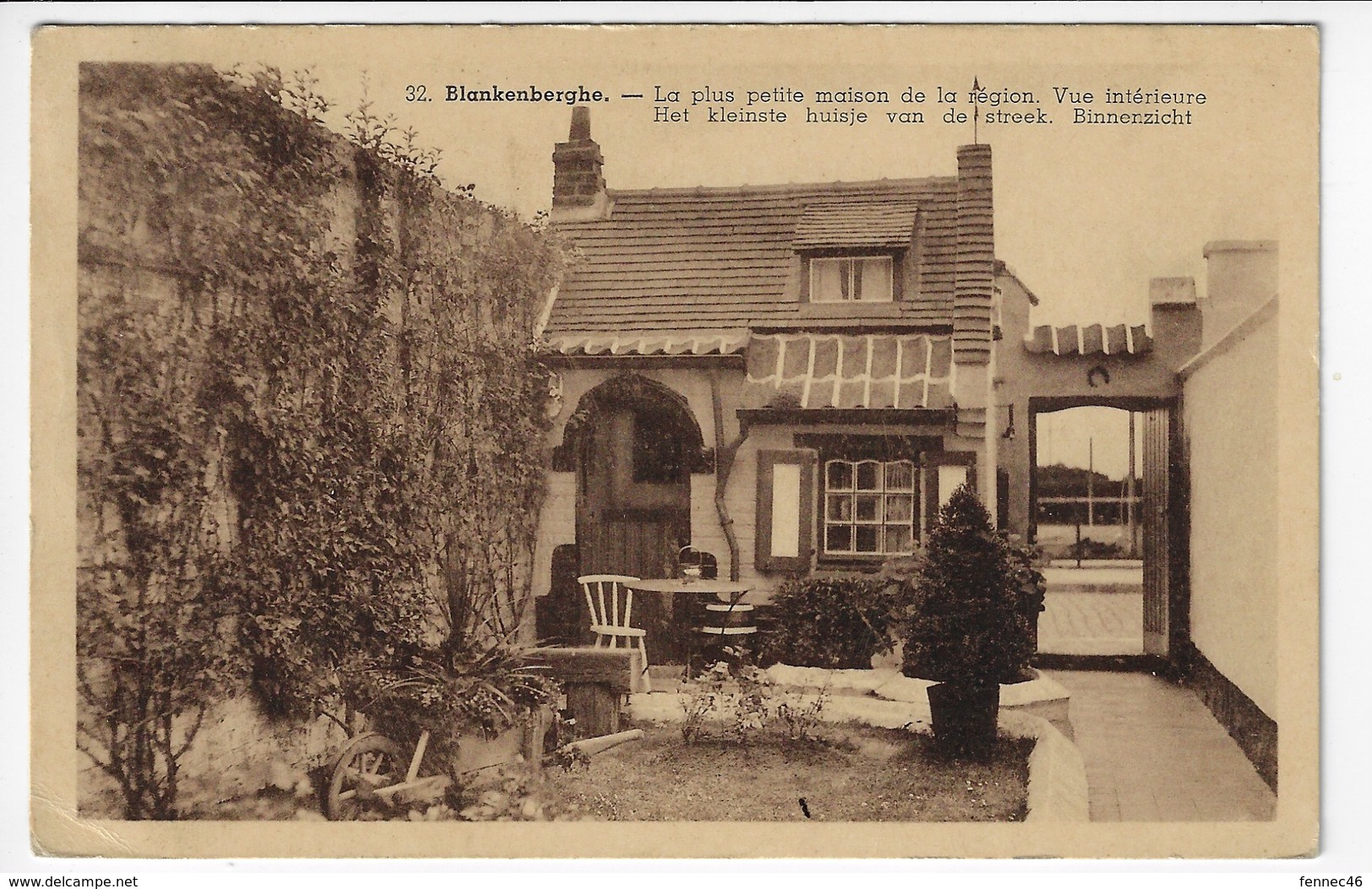 BELGIQUE - BLANKENBERGHE - La Plus Petite Maison De La Région - Vue Intérieure - 1933 (Y153) - Blankenberge