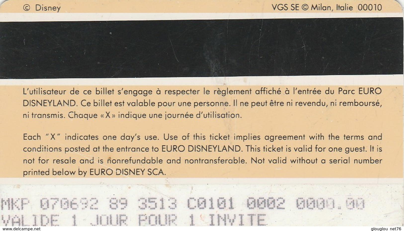 PASSEPORT DISNEY...POUR 1 INVITE - Passeports Disney