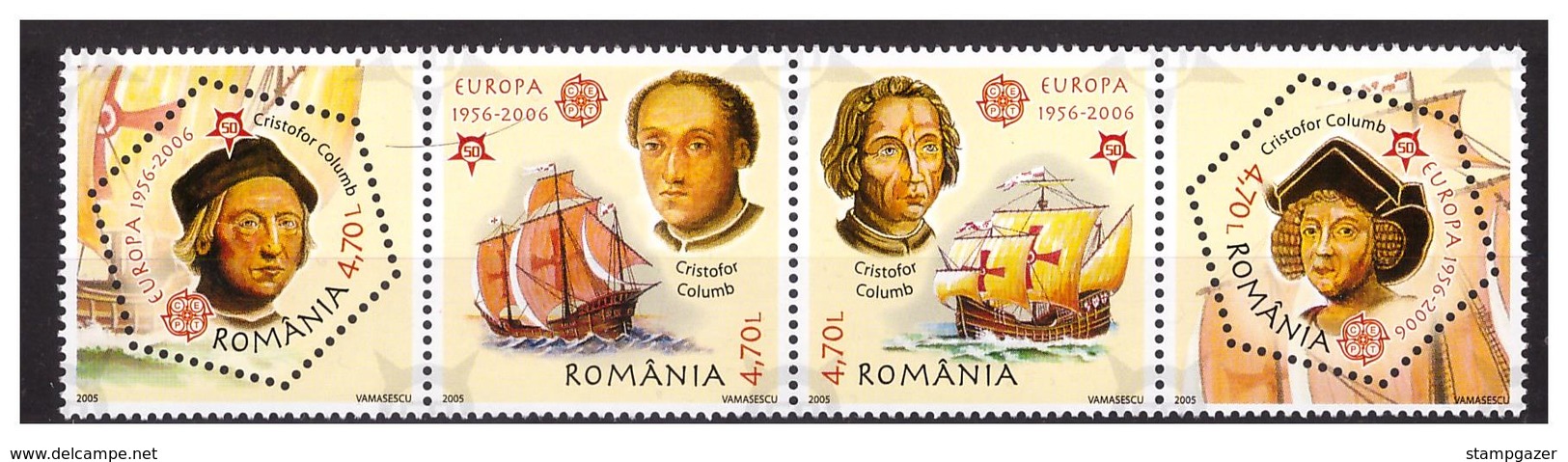 ROMANIA 2005 EUROPA/SHIPS/COLUMBUS Set MNH - Neufs