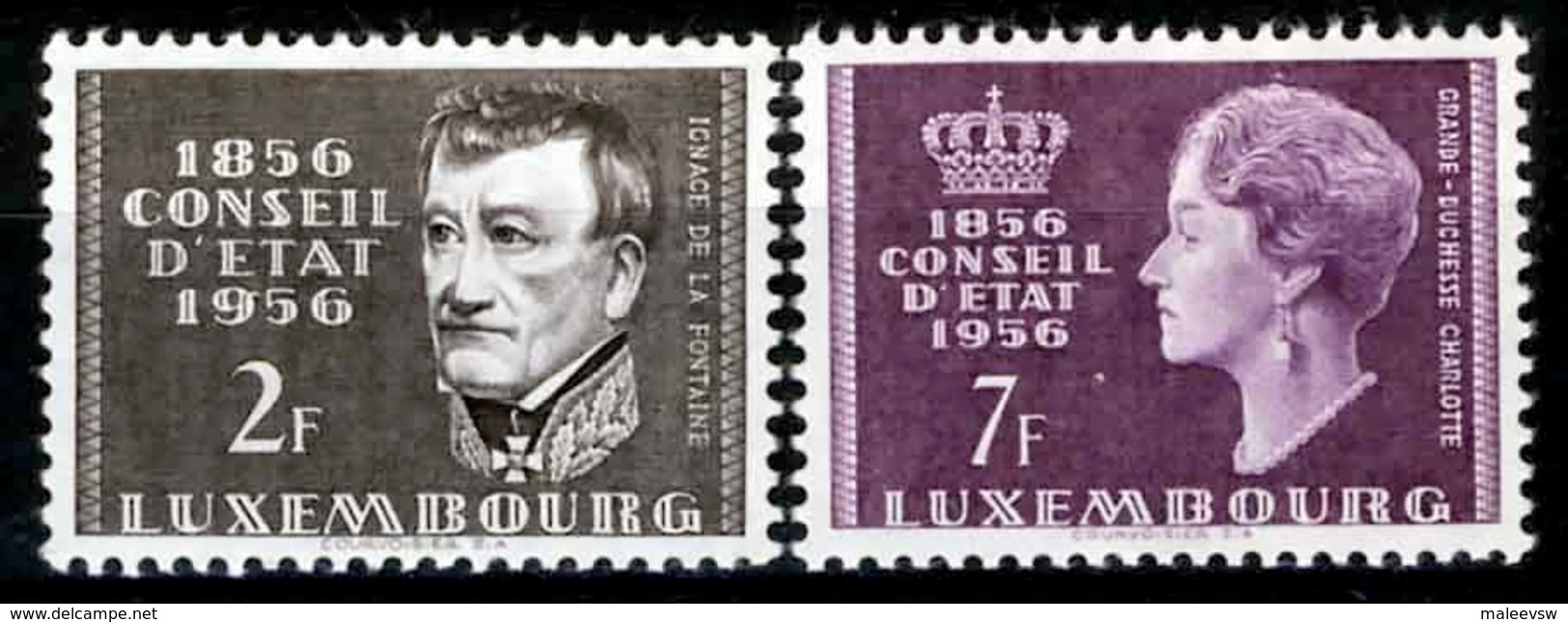 Luxemburg 1956 Mi 559-560 MNH The 100th Anniversary Of The Council Of State - Ungebraucht