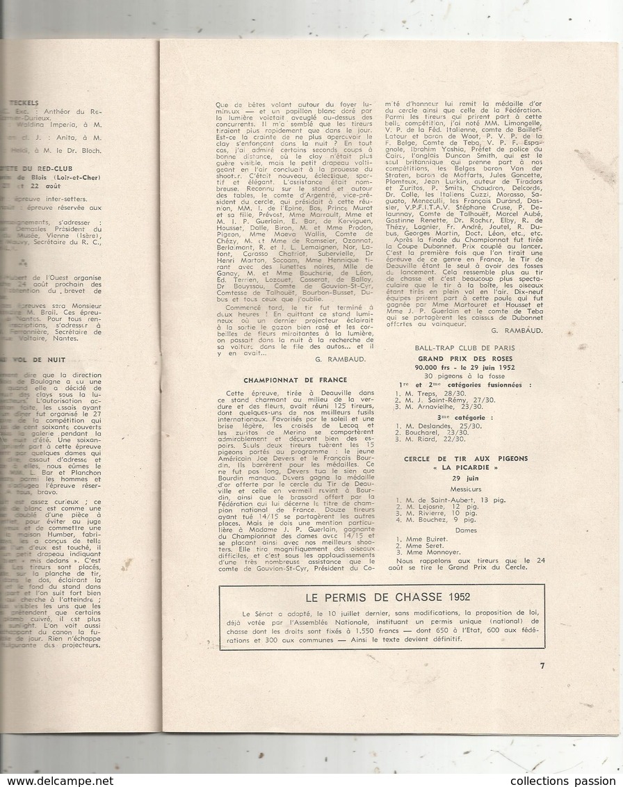 L'informateur De La CHASSE Et De La PÊCHE , 1952, 16 Pages  ,6 Scans , Frais Fr :3.15 E - Chasse/Pêche