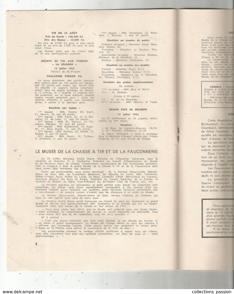 L'informateur De La CHASSE Et De La PÊCHE , 1952, 16 Pages  ,6 Scans , Frais Fr :3.15 E - Chasse/Pêche