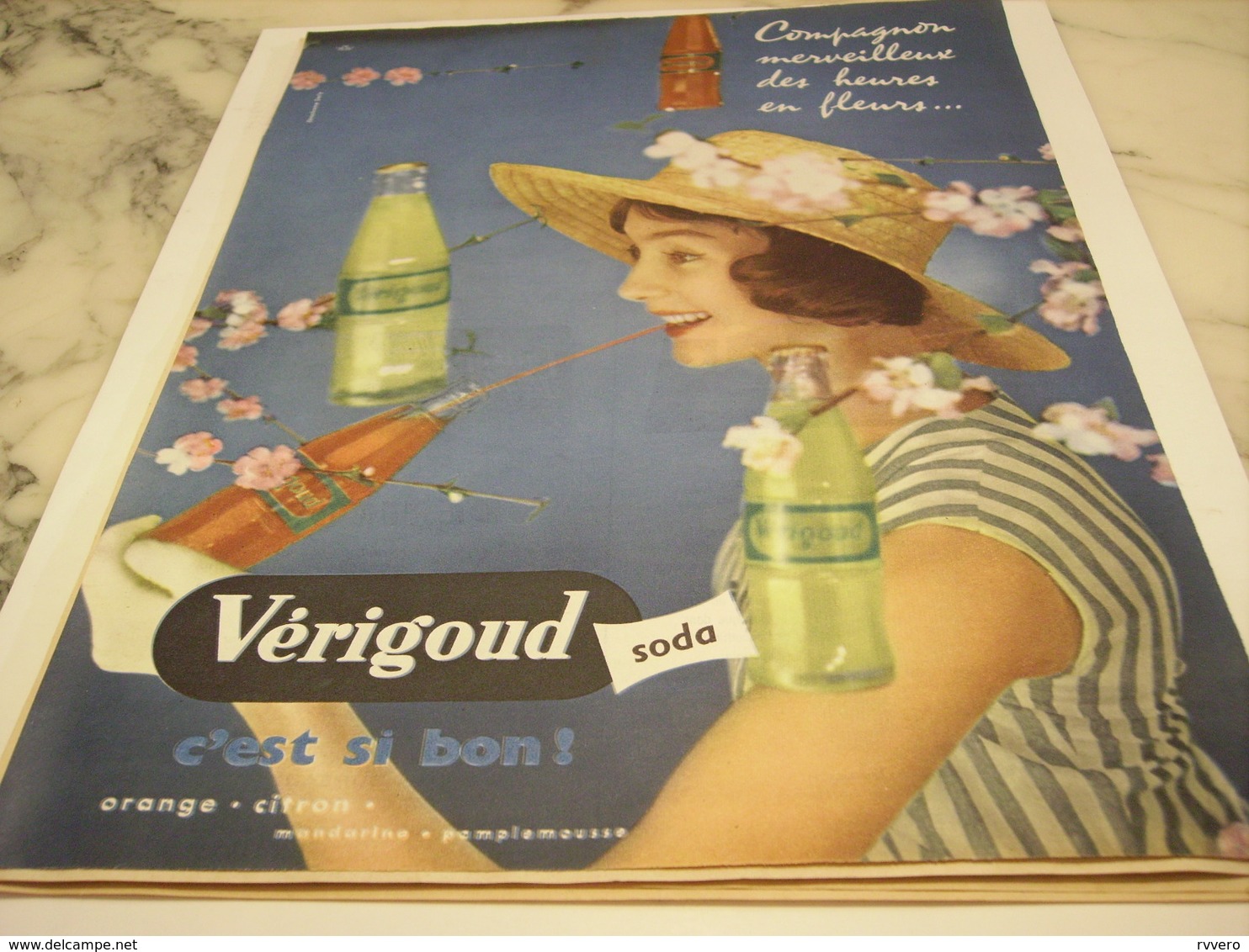 ANCIENNE PUBLICITE  SODA VERIGOUD 1958 - Affiches