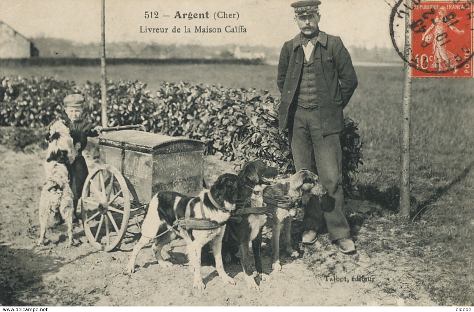 Argent Sur Sauldre Livreur ( Name Chocat ) Maison Planteur De Caiffa Michel Cahen. Attelage 3 Chiens. Dog Cart.Talbot - Judaisme