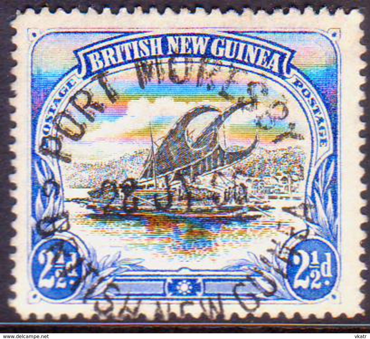 PAPUA (BRITISH NEW GUINEA) 1901 SG #12 2½d Used Wmk Vertical CV £12 - Papua New Guinea