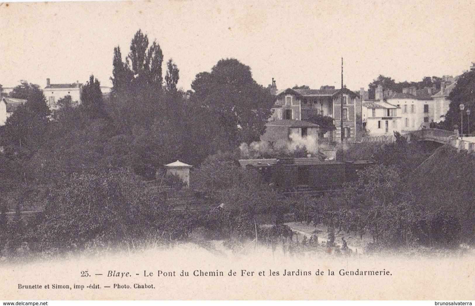 BLAYE - Le Pont Du Chemin De Fer Et Les Jardins De La Gendarmerie - Blaye