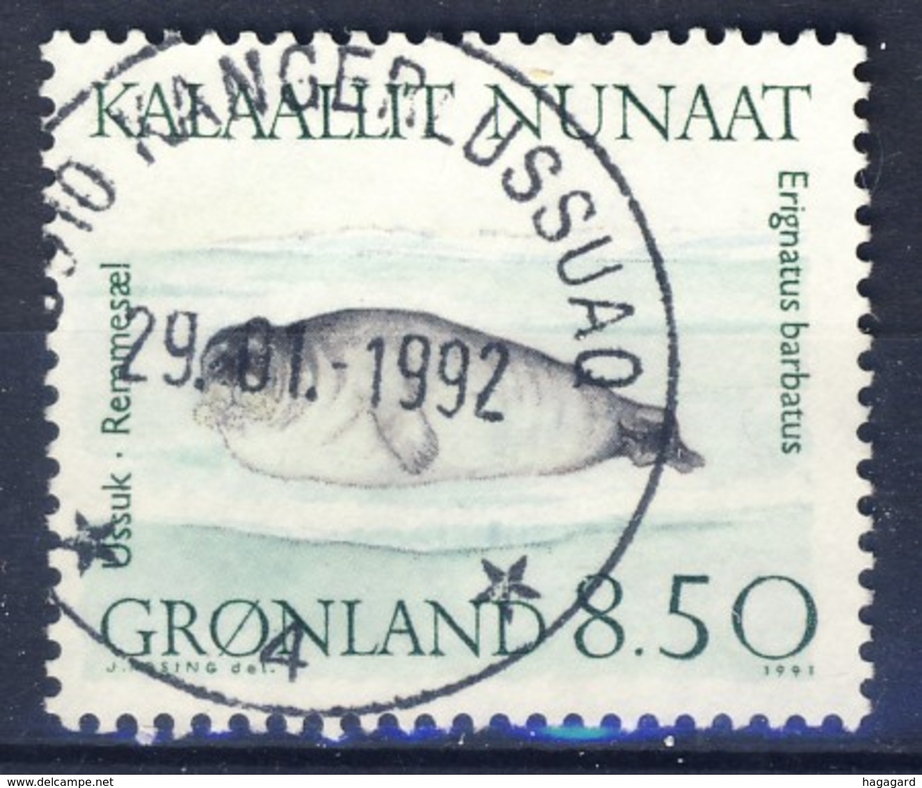 +Greenland 1991. Michel 215. Seal. Used - Oblitérés