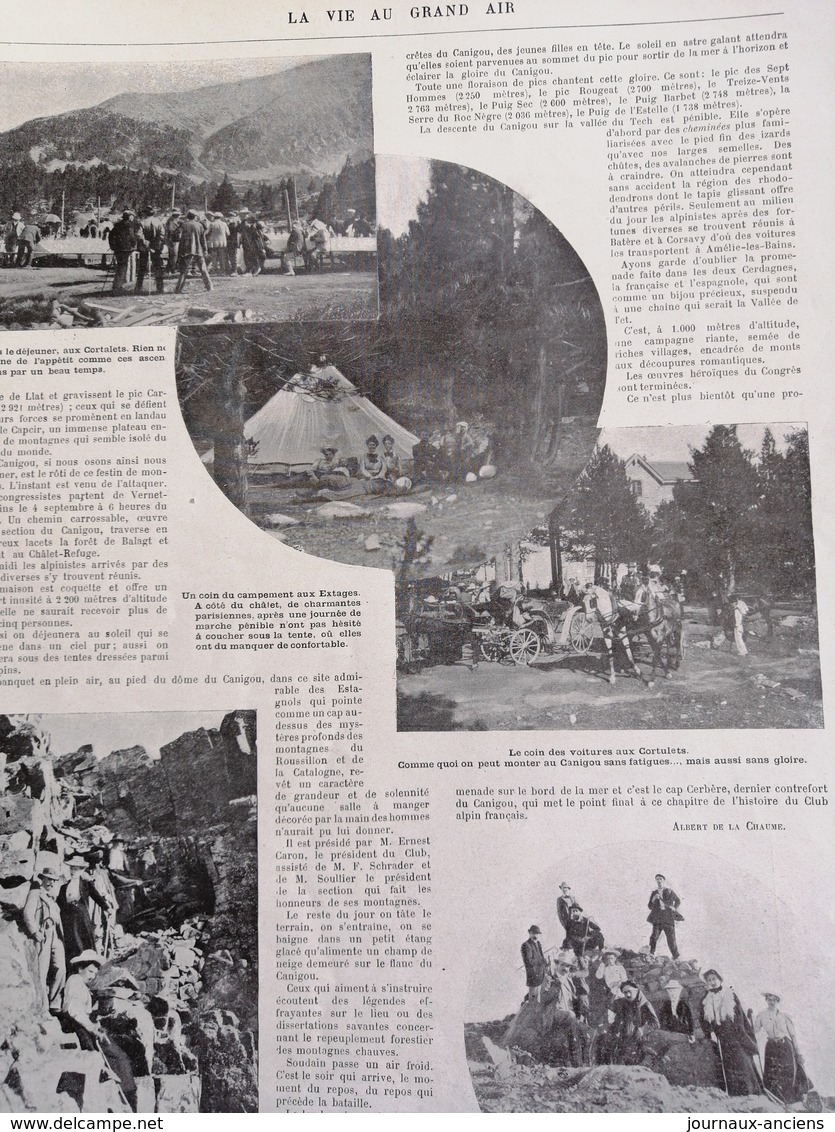 1899 CONGRÈS DU CLUB ALPIN FRANÇAIS - LES PYRÉNÉES ORIENTALES - CANIGOU - Autres & Non Classés