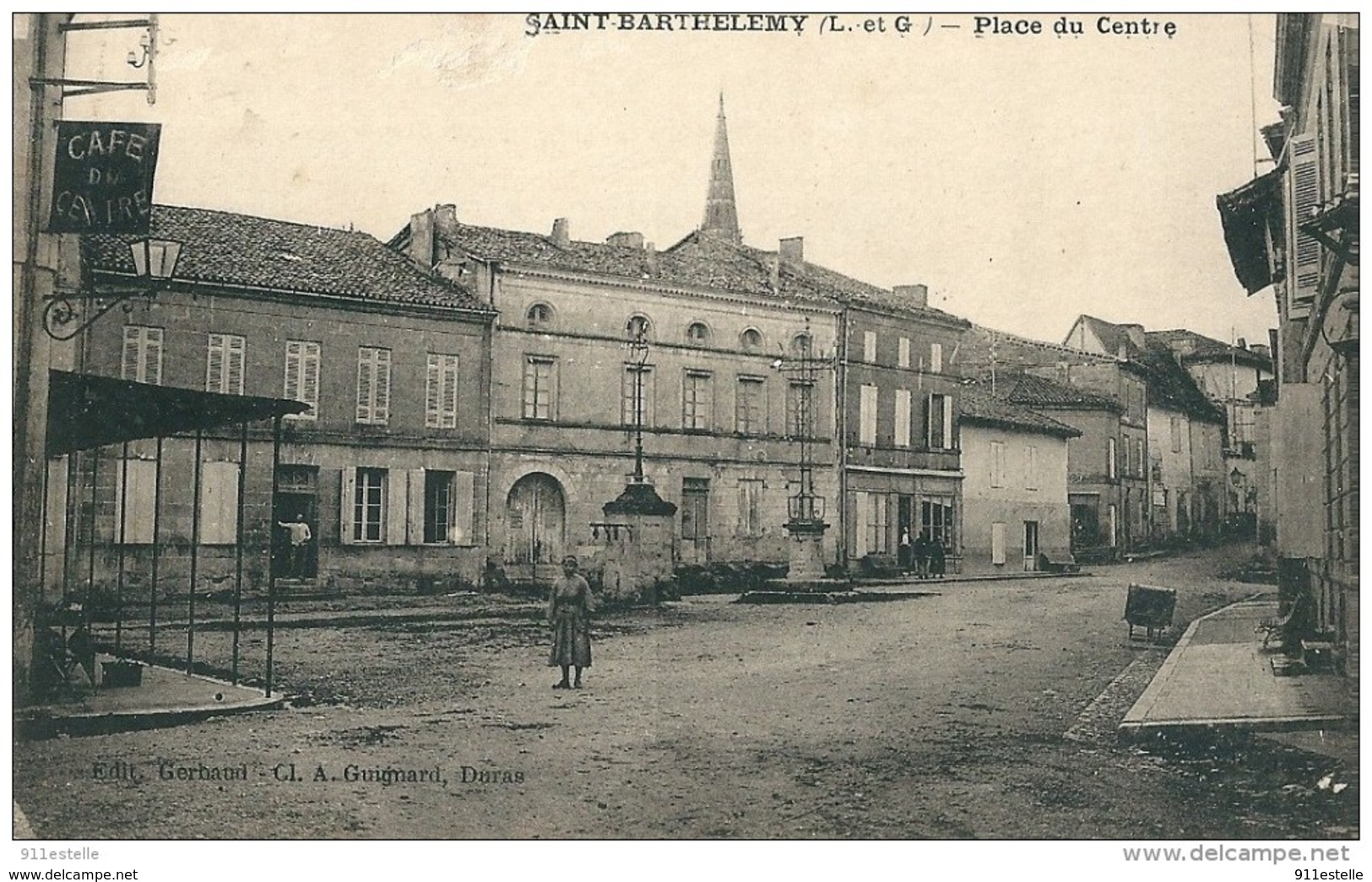 47  SAINT   BARTHELEMY   ,   Place  Du Centre    (Café Du  Centre ) - Otros & Sin Clasificación