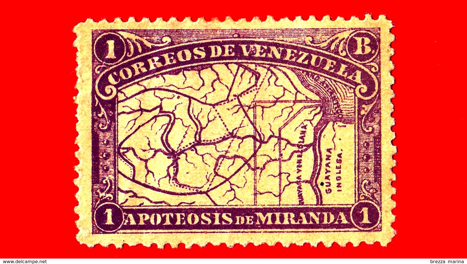 Nuovo - MH - VENEZUELA - 1896 - Anniversario Della Morte Di Francisco De Miranda - 1 - Venezuela