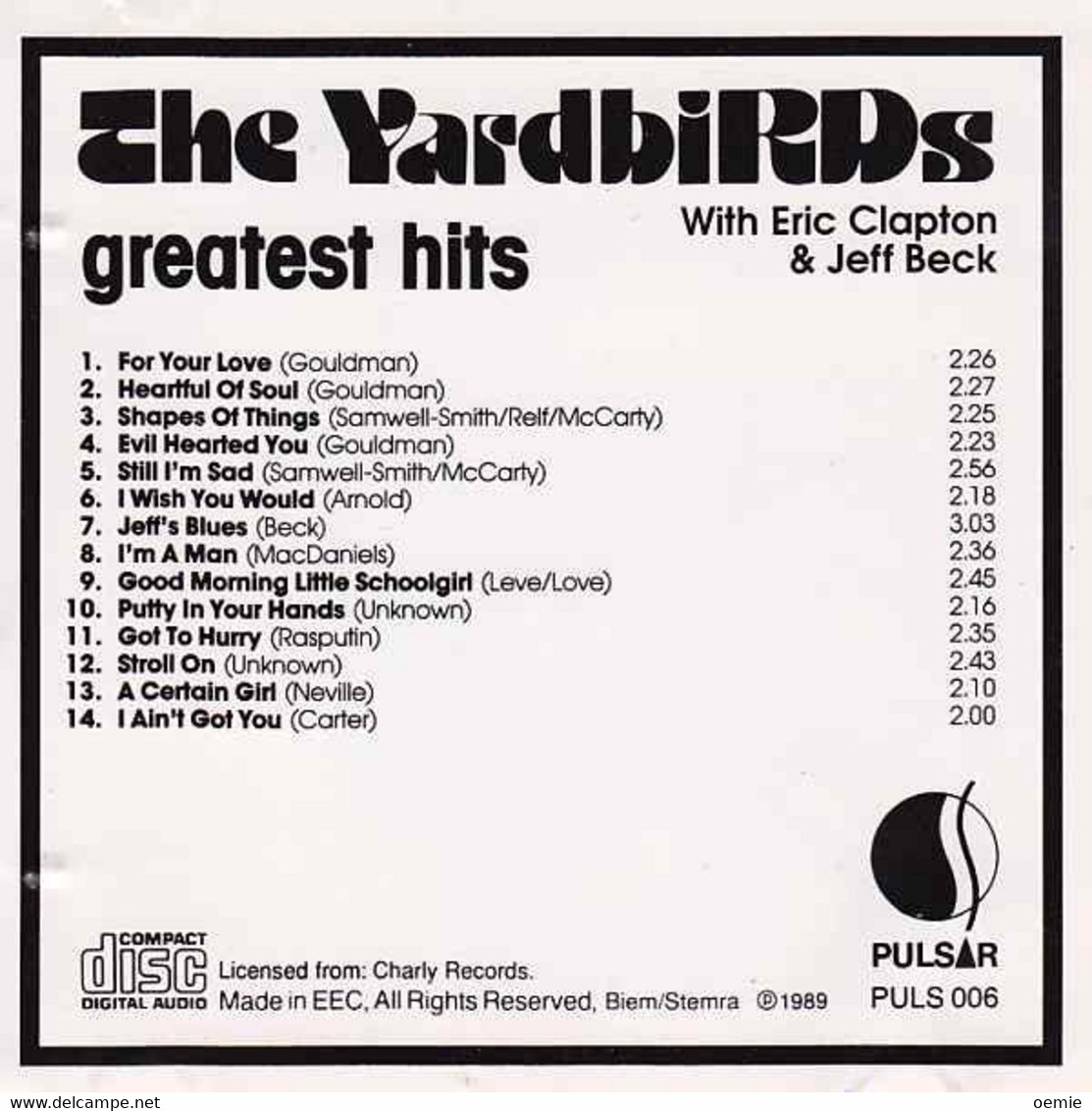 YARDBIRDS   ° GREATEST HITS - Autres - Musique Anglaise