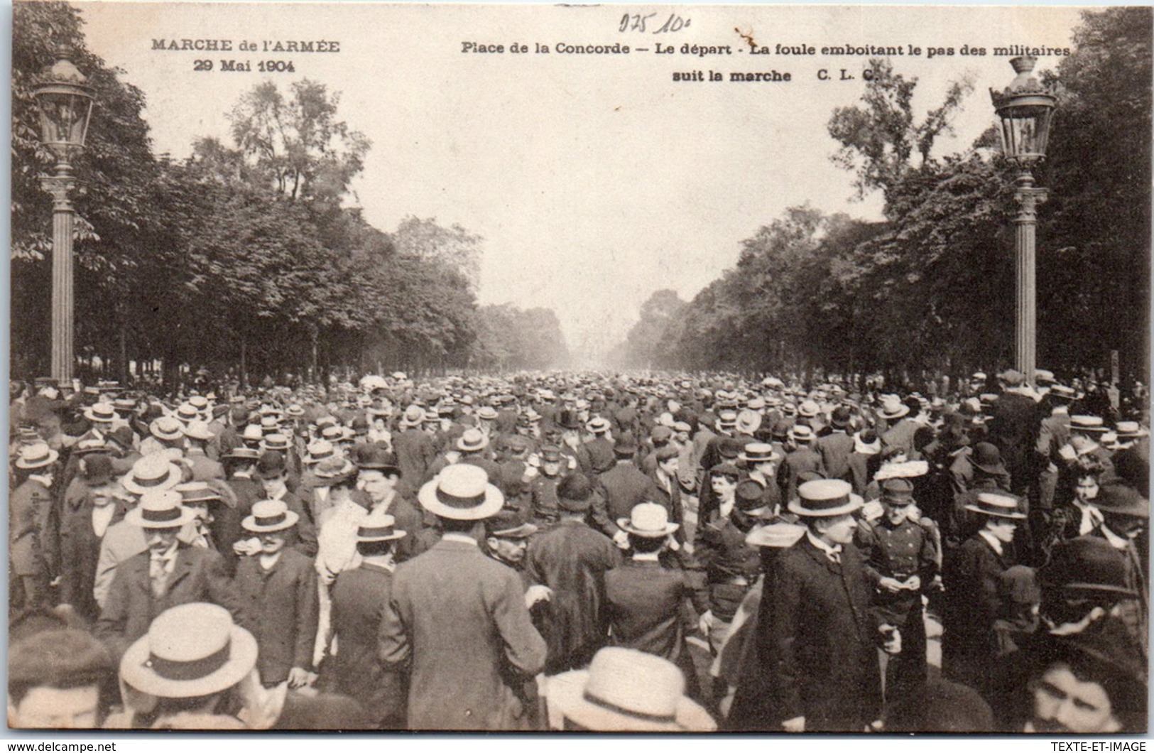 75 PARIS - Marche De L'armée 1904 - Départ Place De La Concorde - Autres & Non Classés