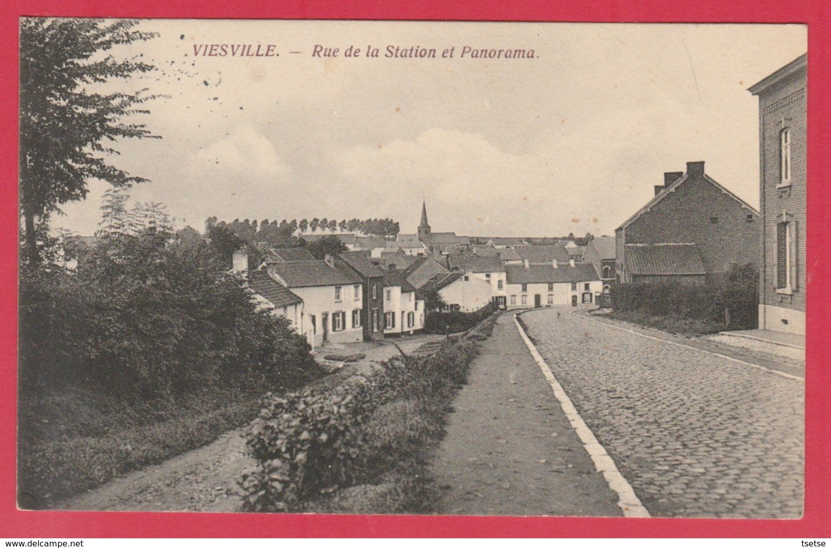 Viesville - Rue De La Station Et Panorama - Feldpost 1915 ( Voir Verso ) - Pont-à-Celles