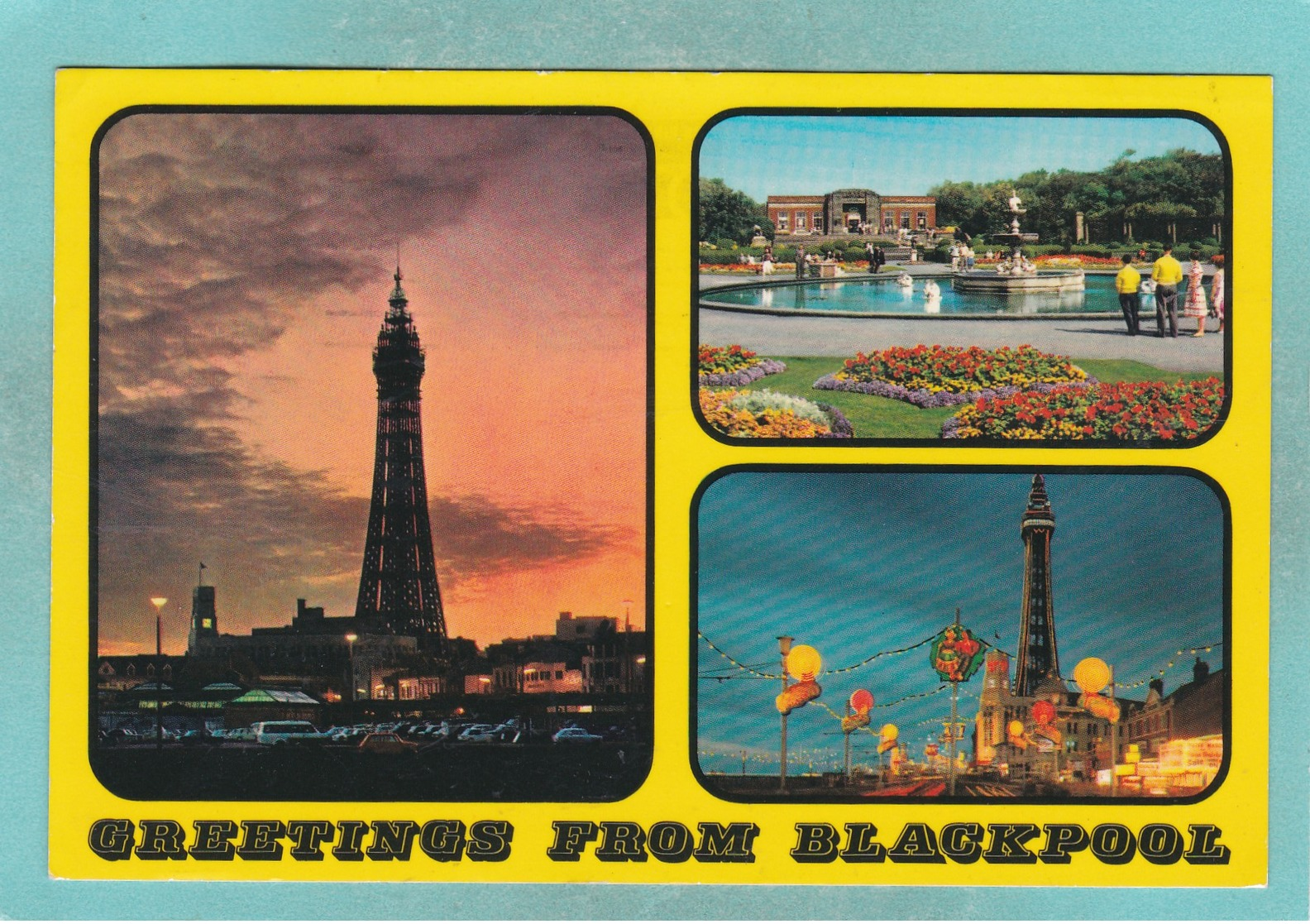 Small Multiy View Post Card Of Greetings From Blackpool,Lancashire,K85. - Blackpool