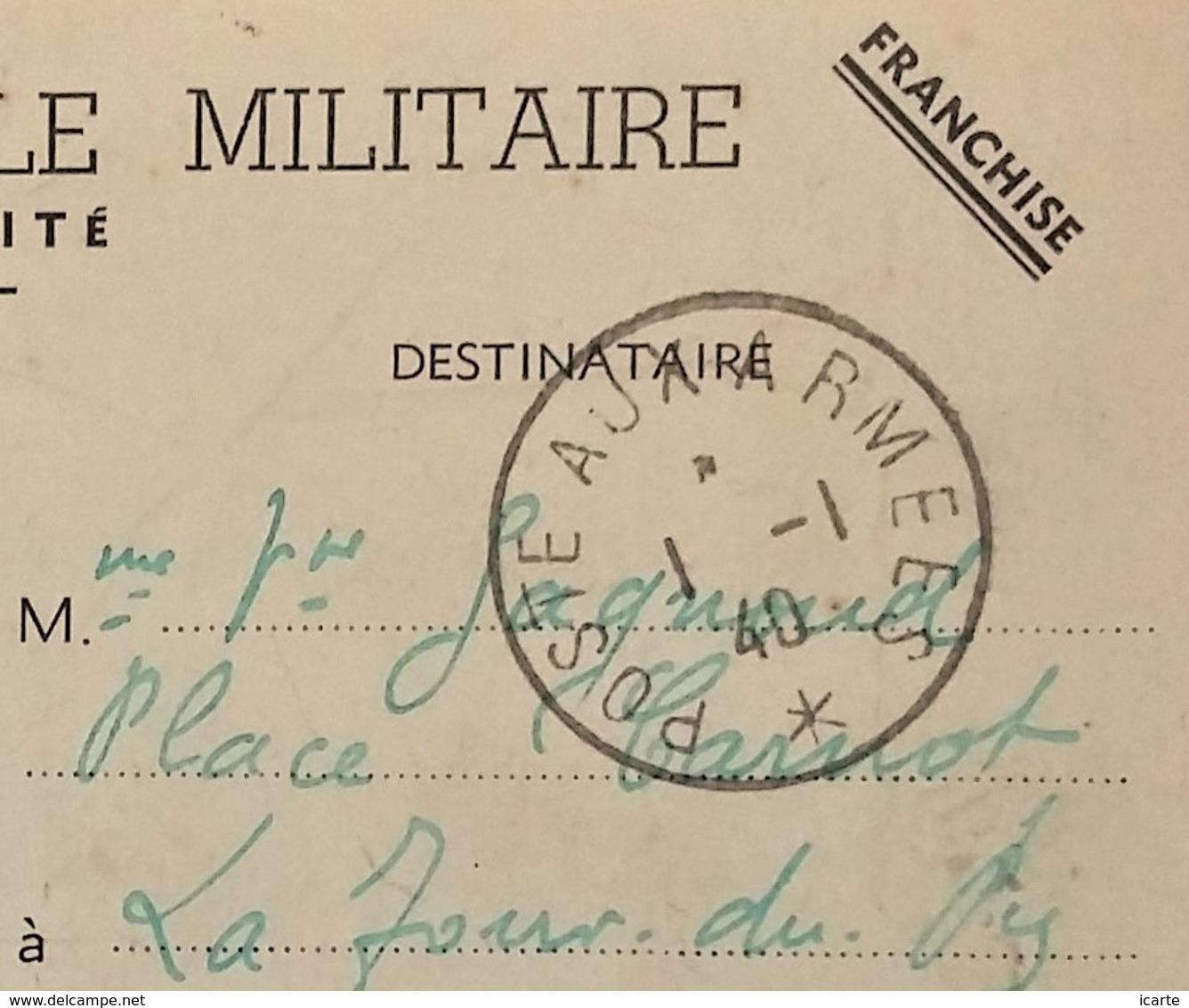 Carte De Franchise Militaire Publicitaire Le Petit Dauphinois Illustration Soldat Pensant à Sa Femme > La Tour-du-Pin - Lettres & Documents