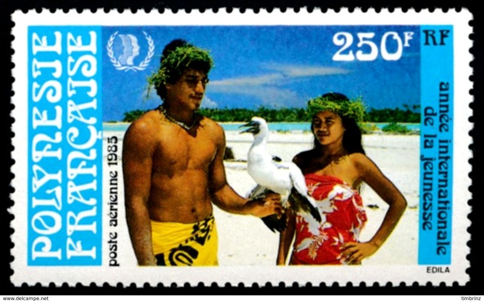 POLYNESIE 1985 - Yv. PA 188 **   Faciale= 2,10 EUR - Année Intern. De La Jeunesse  ..Réf.POL23709 - Ungebraucht