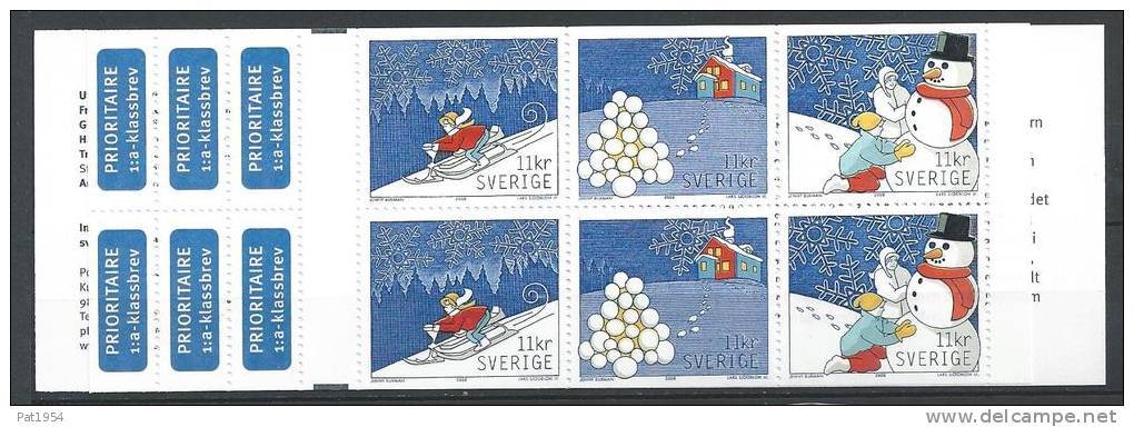 Suède 2008 Carnet C2653 Joies De La Neige - 1981-..