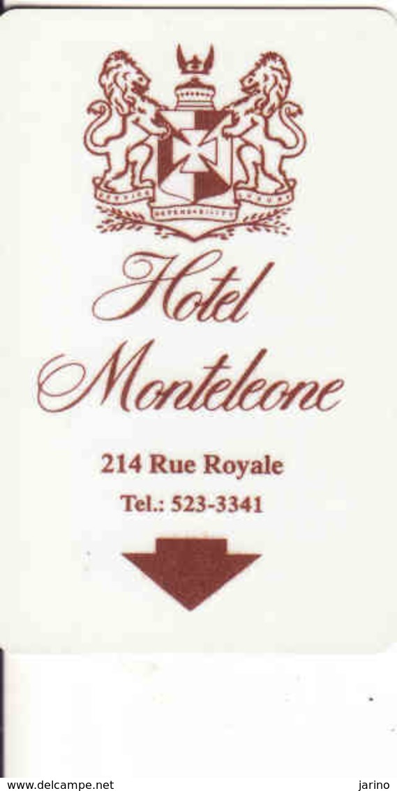 United States, Hotel Magnetic Keycard, Hotel Monteleone New Orleans Louisiana - Cartes D'hotel