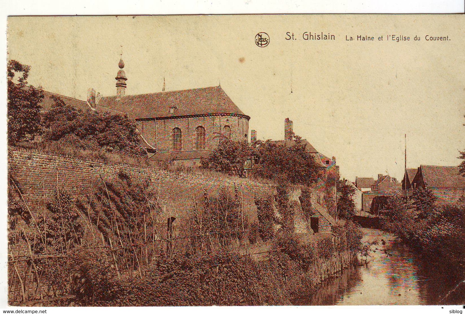 CPA - SAINT GHISLAIN - La Haine Et L'église Du Couvent - Saint-Ghislain