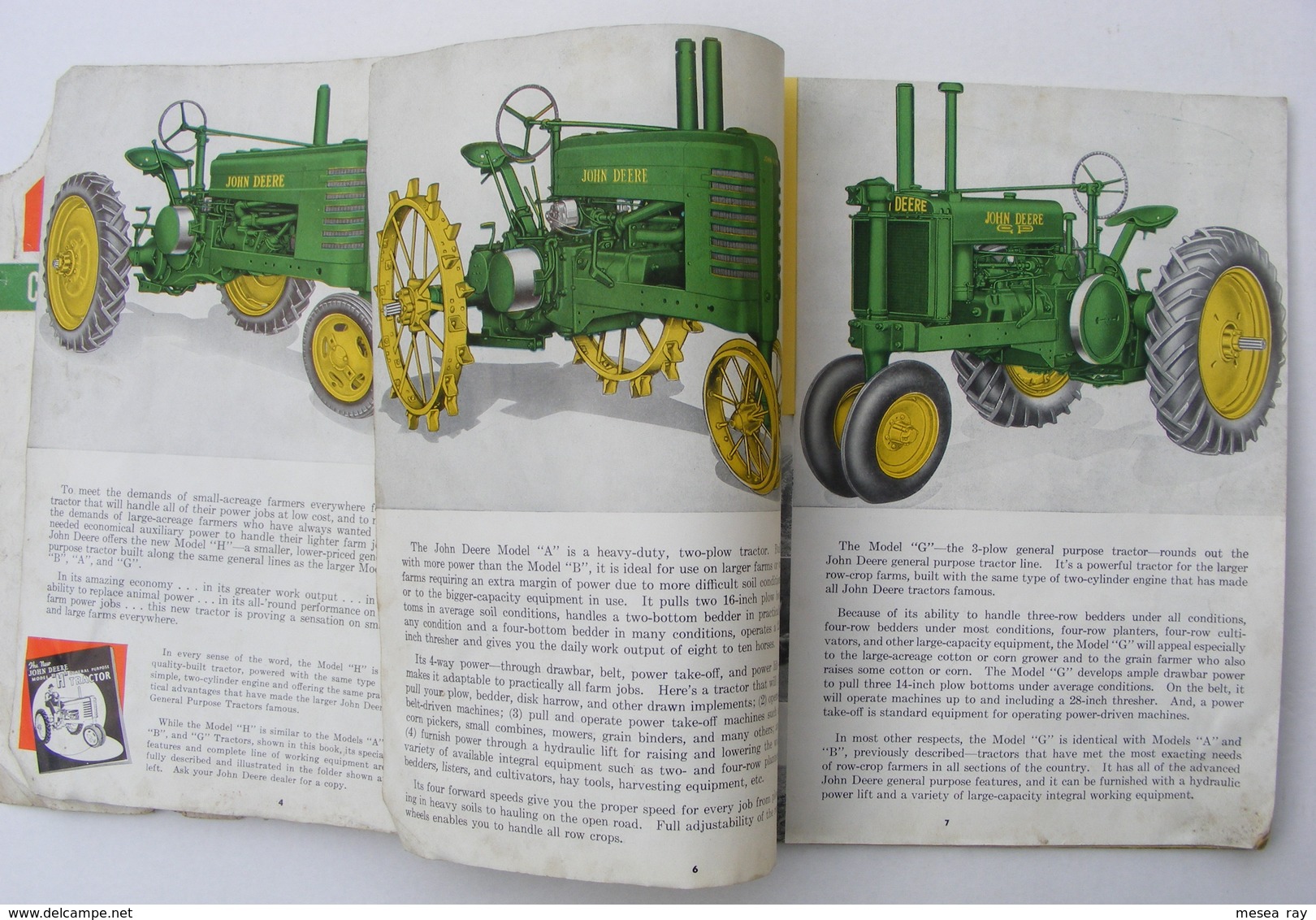 JOHN DEERE Tracteur Tractor A B G H Beau Catalogue De 40 Pages ! 1939 ? General Purpose Agriculture - Agriculture