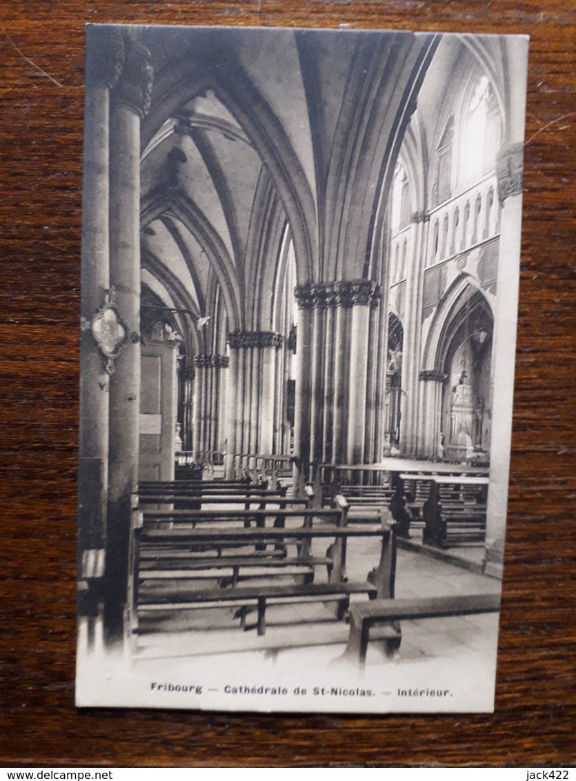 L17/239 Suisse. Fribourg.. Cathedrale De St Nicolas. Interieur - Fribourg