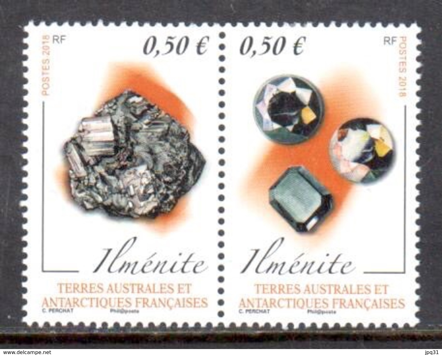 TAAF 2018 - Diptyque Minéraux : Ilménite ** - Unused Stamps