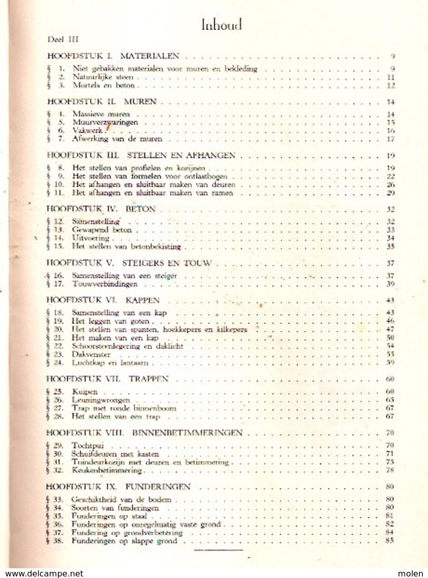 LEERBOEK Voor TIMMERLIEDEN 88pp ©1950 TIMMERMAN SCHRIJNWERKER HOUT Houtbewerker Beroep HOUTBEWERKING BOUWKUNDE Boek Z180 - Pratique