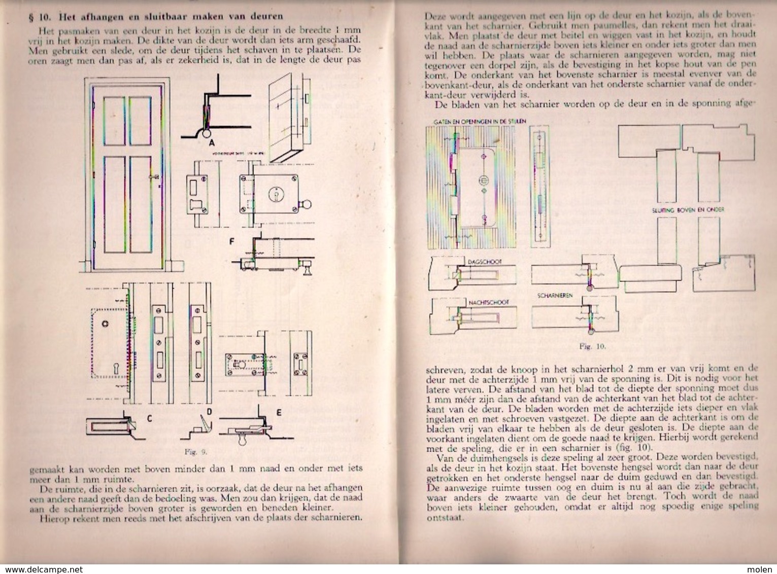 LEERBOEK Voor TIMMERLIEDEN 88pp ©1950 TIMMERMAN SCHRIJNWERKER HOUT Houtbewerker Beroep HOUTBEWERKING BOUWKUNDE Boek Z180 - Praktisch