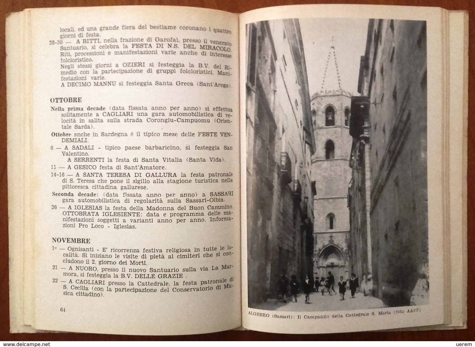 1962 SARDEGNA TURISMO ANONIMO SARDEGNA. BREVE GUIDA TURISTICA Roma, La Poliedrica Editrice 1962 Pag. 128 – Cm 12 X 17,2 - Libri Antichi