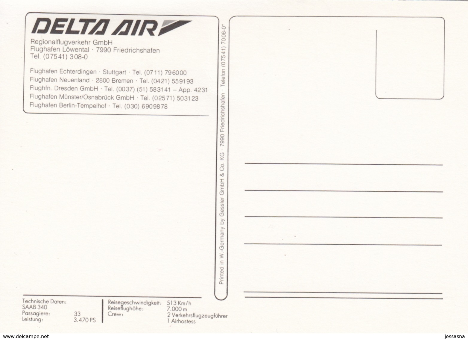 AK - DELTA AIR - Am Flughafen Löwental Mit Crew - Propellermaschine - 1946-....: Moderne