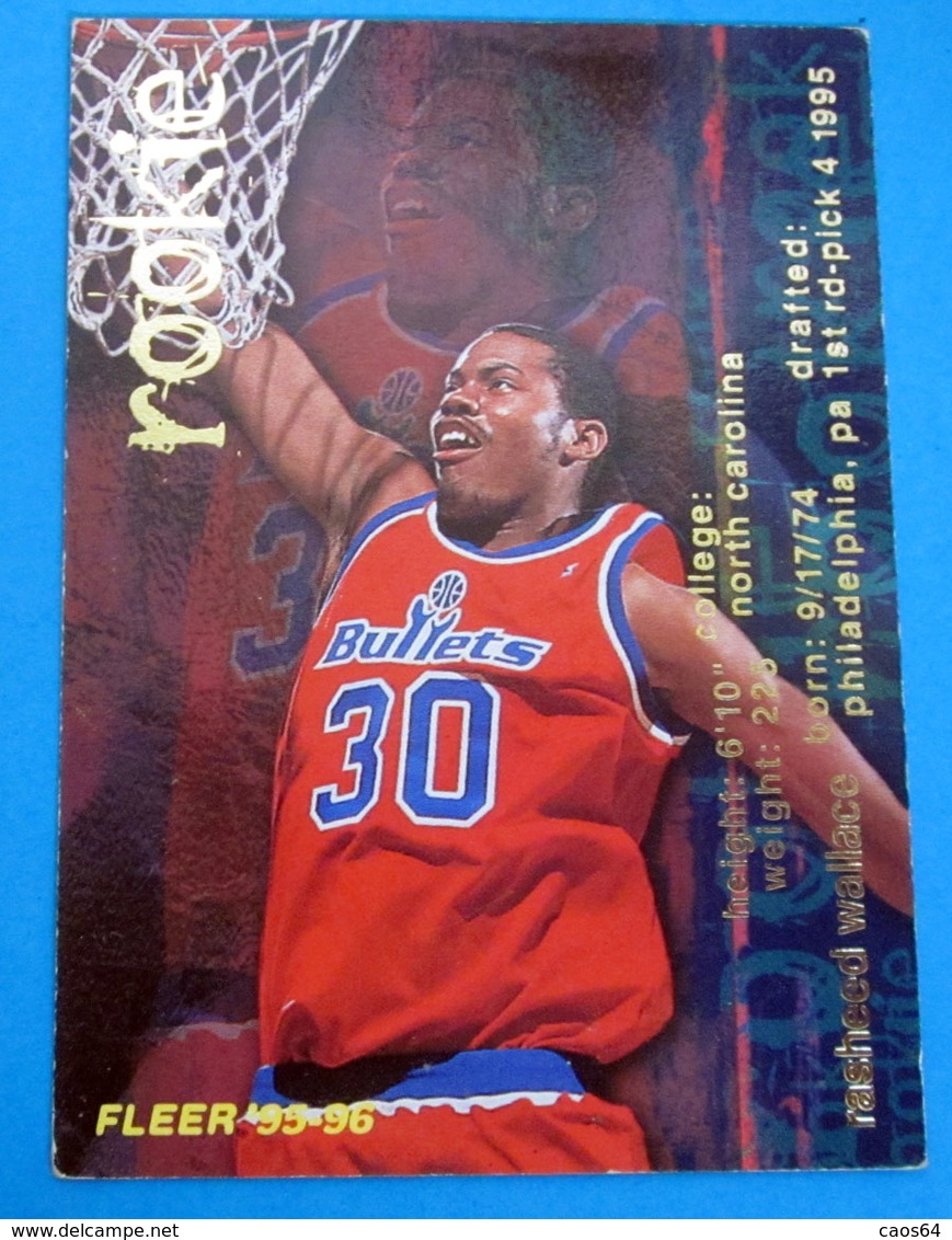 RASHEED WALLACE  CARDS NBA FLEER 1996 N 385 - Altri & Non Classificati