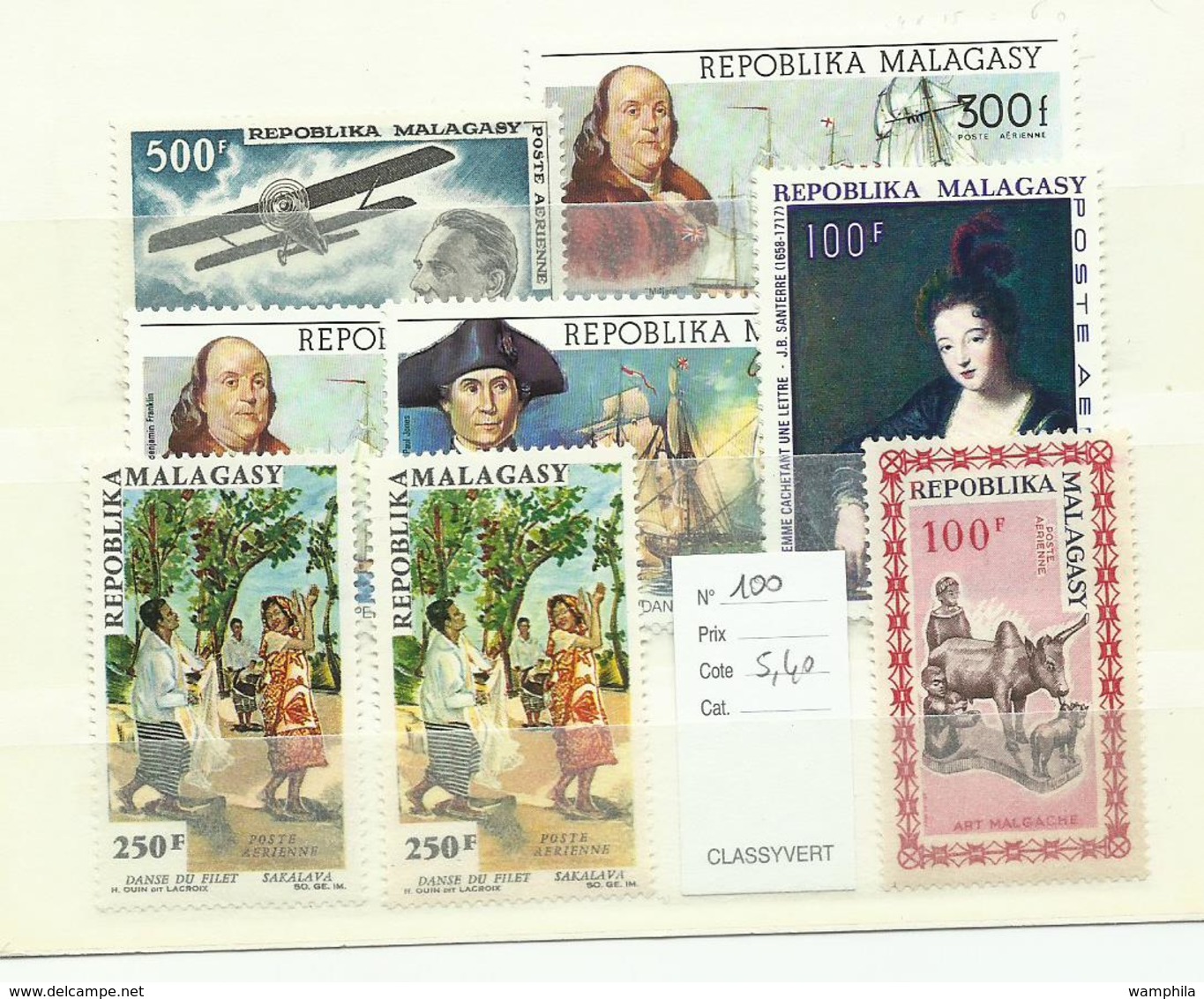 Madagascar, lot neufs, timbres or, thématiques, P.A. blocs souvent **