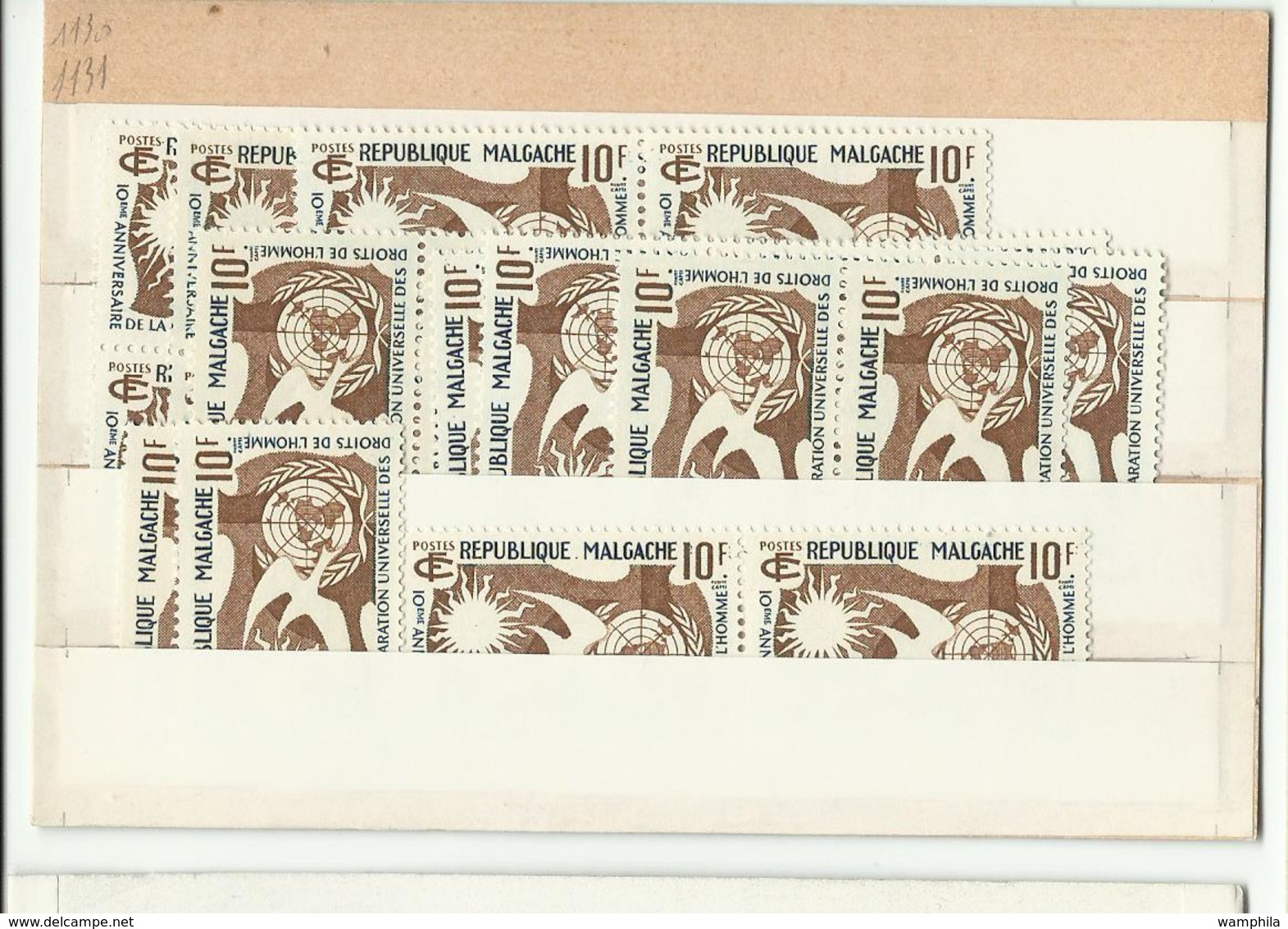 Madagascar, lot neufs, timbres or, thématiques, P.A. blocs souvent **