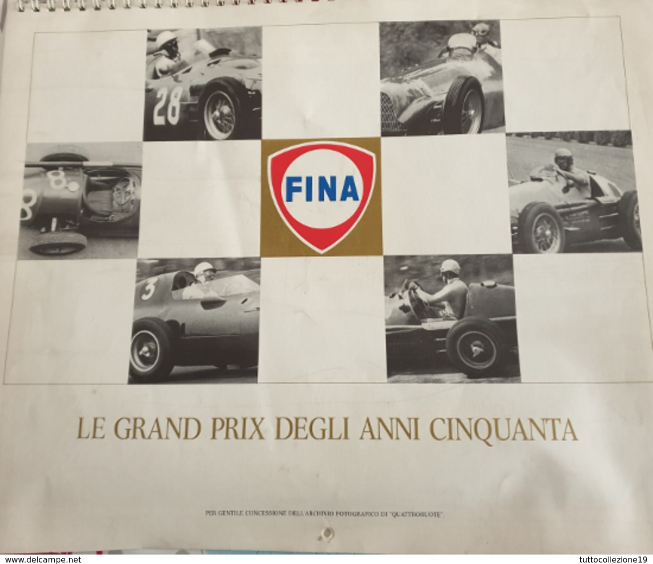 VENDO CALENDARIO AUTOMOBILISTICO DEL 1986 "FINA-LE GRAND PRIX DEGLI ANNI CINQUANTA-" IN PERFETTE CONDIZIONI - Automobile - F1