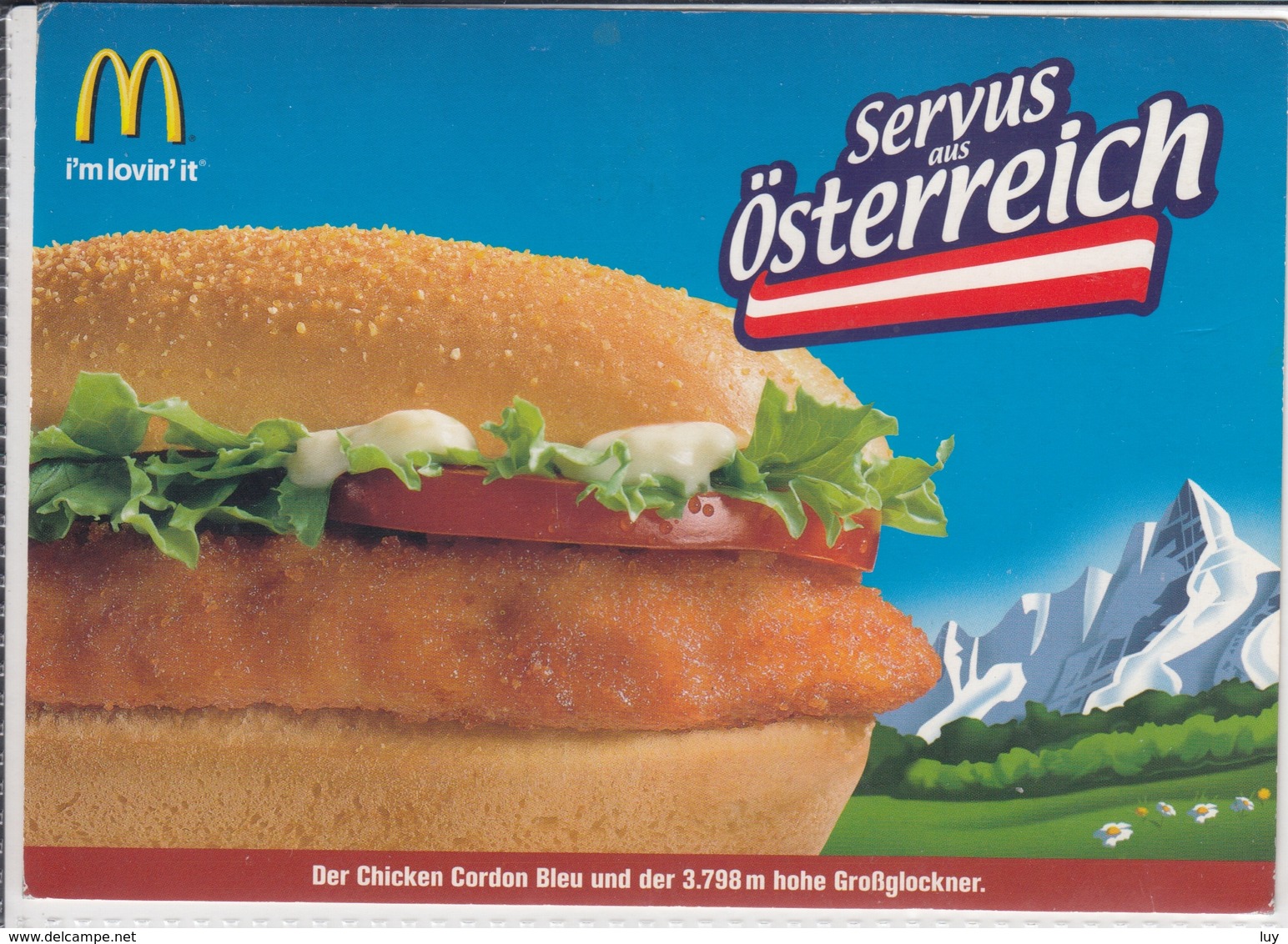 Werbung Advertise Publicité McDONALDS In Österreich, I'm Lovin' It, Burger - Nice Stamp, Sondermarke - Werbepostkarten