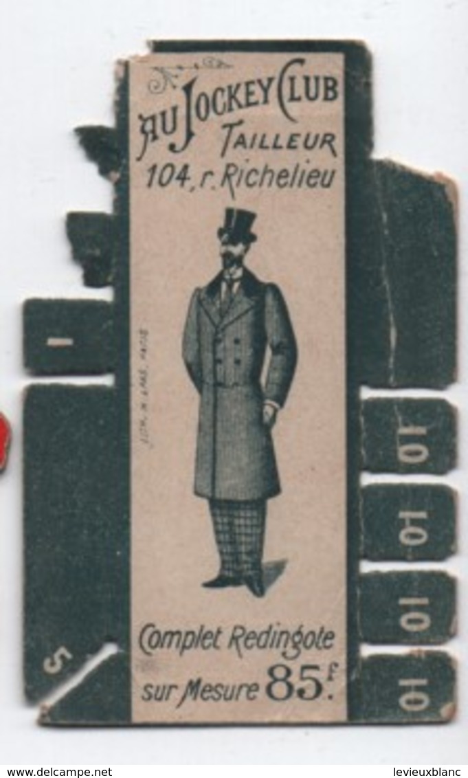 Bobine Ancienne Carton/AU JOCKEY CLUB /Tailleur / 104 Rue Richelieu /Maison MONTEL/Vers 1900-1920 MER69 - Andere & Zonder Classificatie