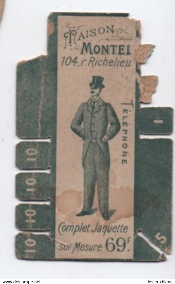 Bobine Ancienne Carton/AU JOCKEY CLUB /Tailleur / 104 Rue Richelieu /Maison MONTEL/Vers 1900-1920 MER69 - Other & Unclassified