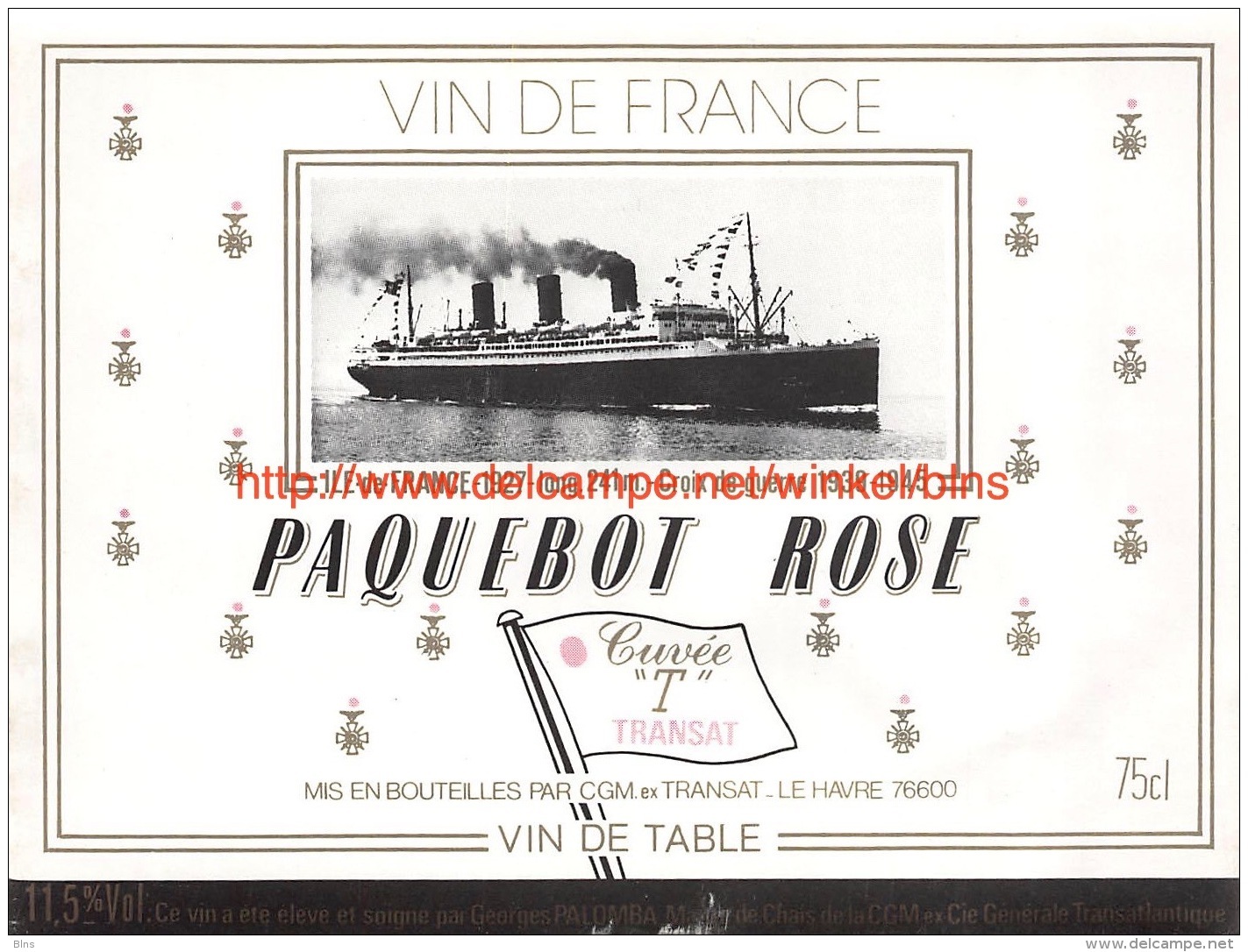 Paquebot Rosé - Ile-de-France 1927 - Otros & Sin Clasificación