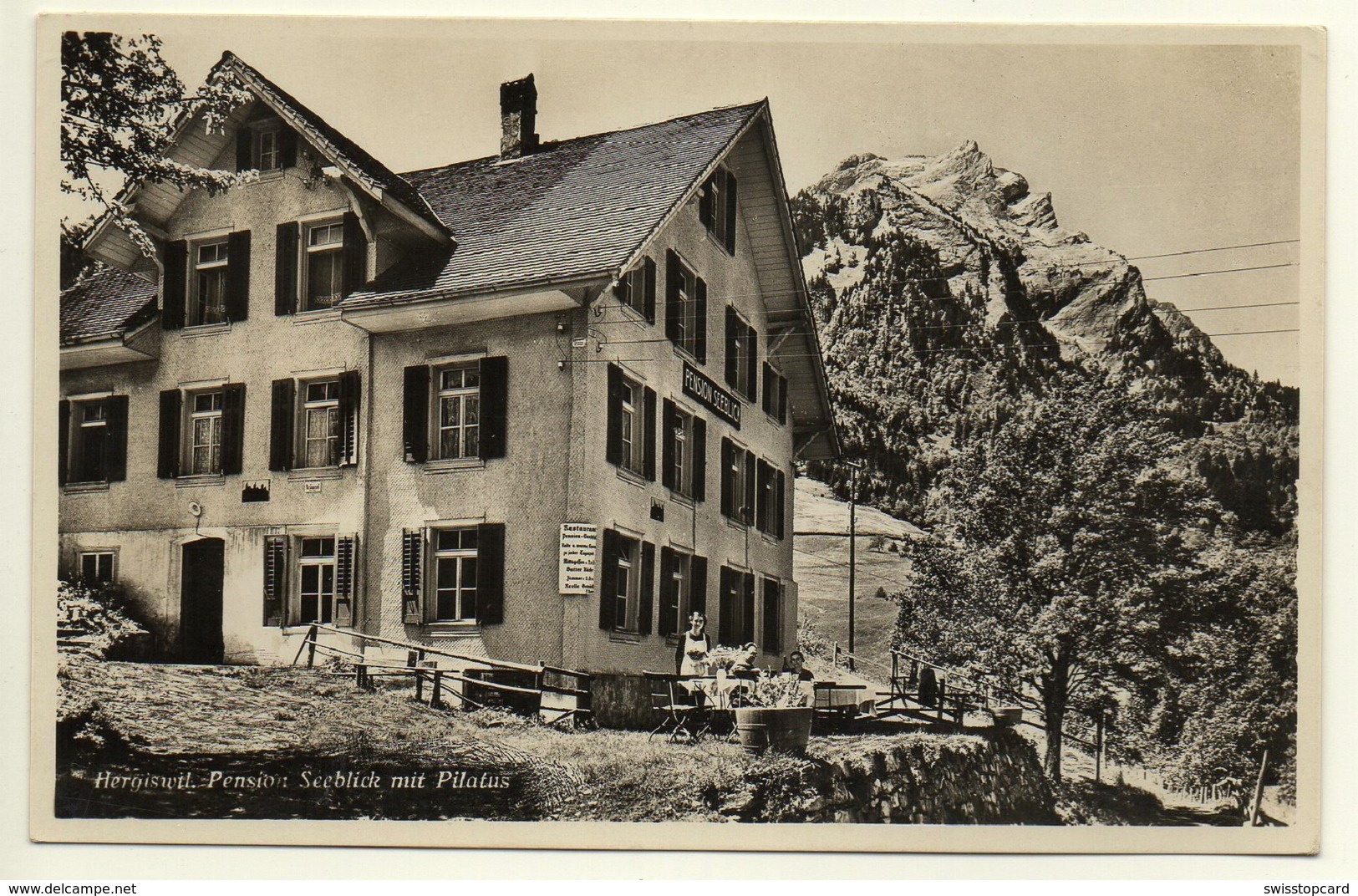 HERGISWIL Pension Seeblick Mit Pilatus - Hergiswil