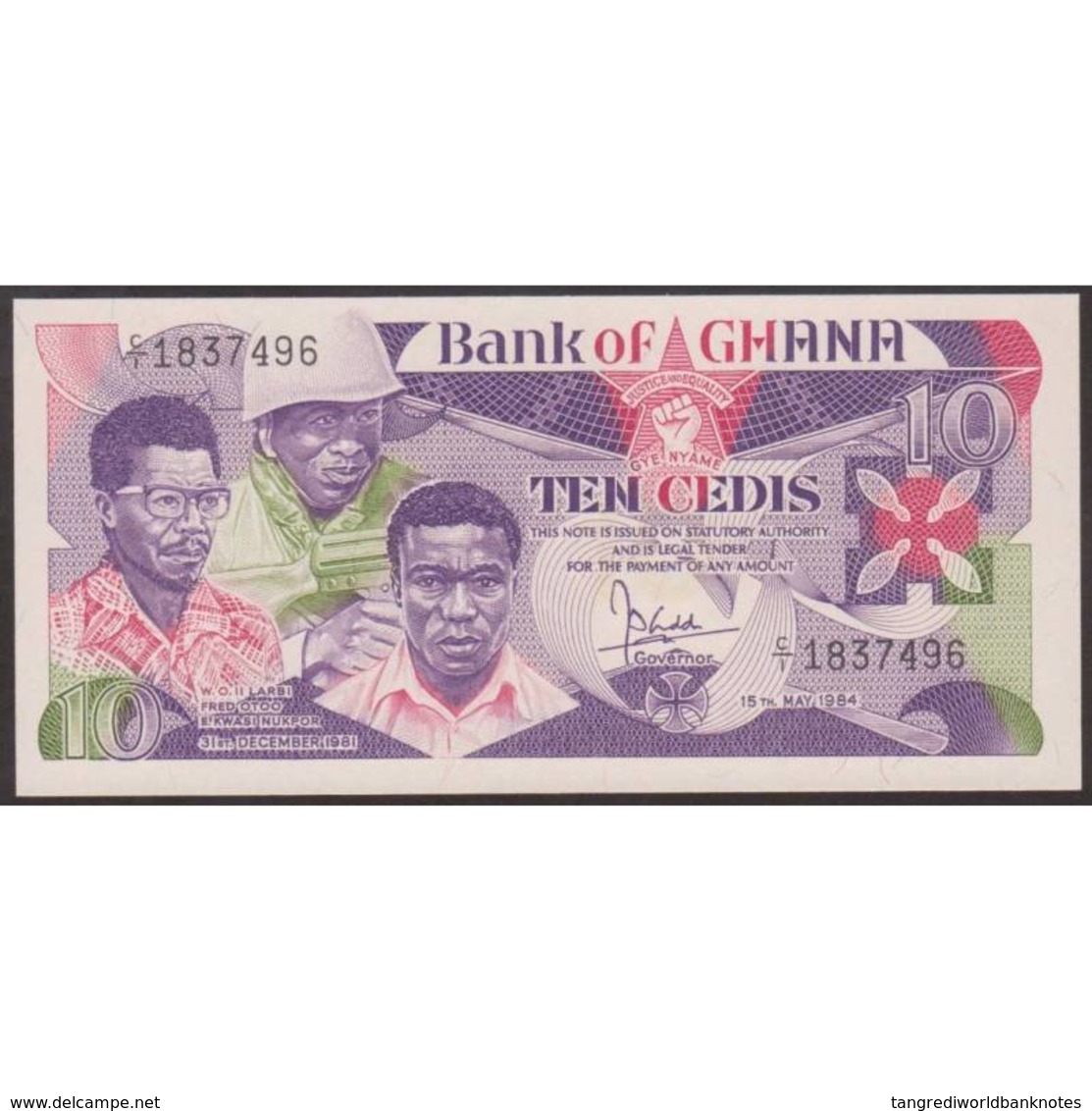 TWN - GHANA 23a - 10 Cedis 15.5.1984 Prefix C/1 UNC - Ghana